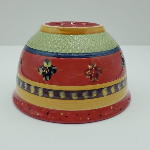 Corsica Home Rumba Soup Cereal Bowl Colorful Embossed Flowers Snack Bowl - Picture 7 of 7